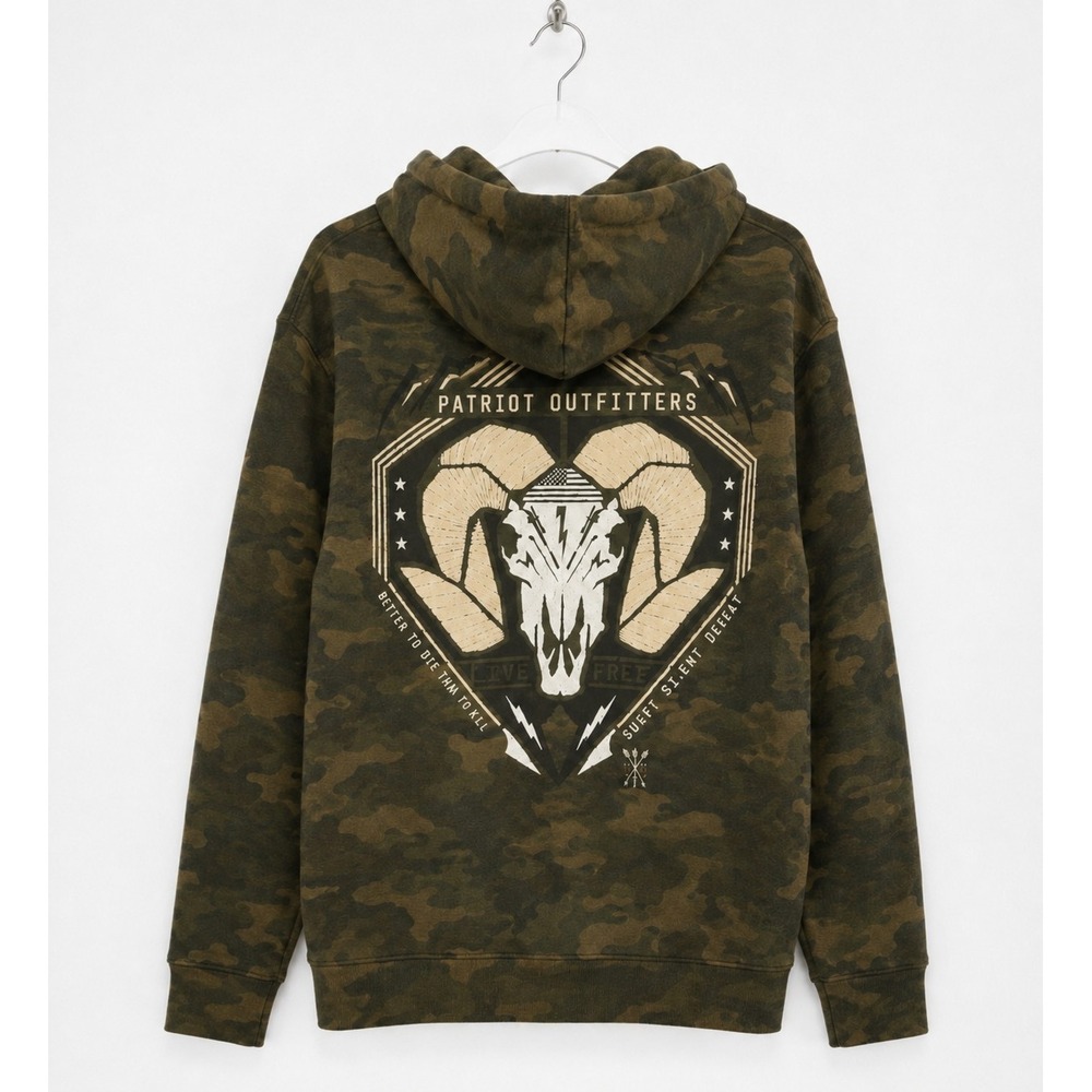 Howitzer Men's Hoodie Patriot Pullover Military Grunt MFG Medium NWT Z112 Camo